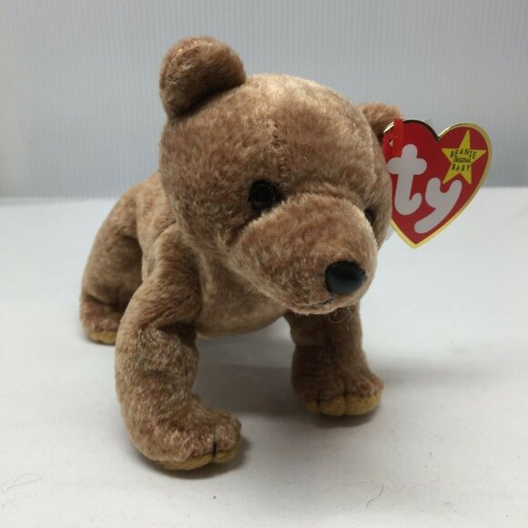 Ty Beanie Baby Pecan Bear Plush Stuffed Animal Retired W Tag April 15 1999 - Picture 1 of 10